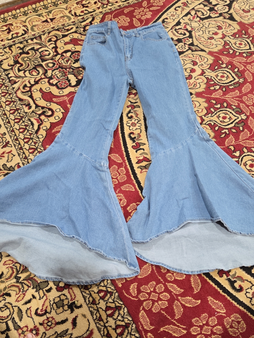 Light Blue Women’s Flared Bell-Bottom Jeans
